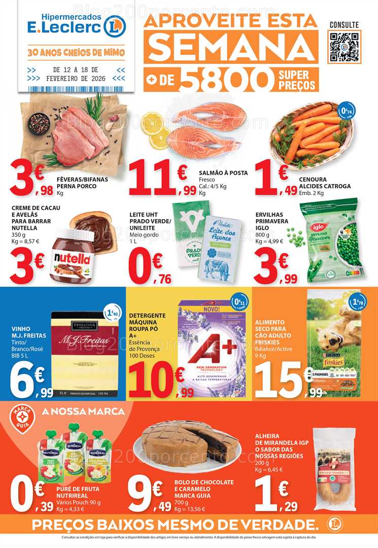 Antevisão Folheto E-LECLERC Promoções de 12 a 18 fevereiro