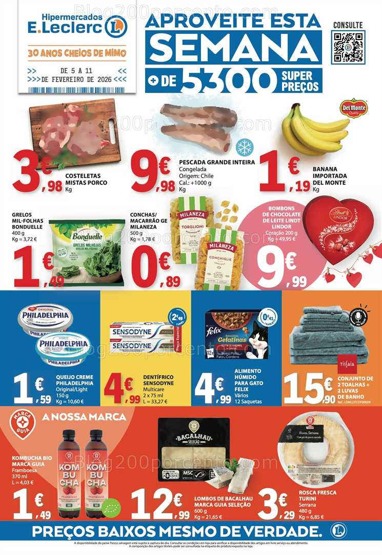 Antevisão Folheto E-LECLERC Promoções de 5 a 11 fevereiro