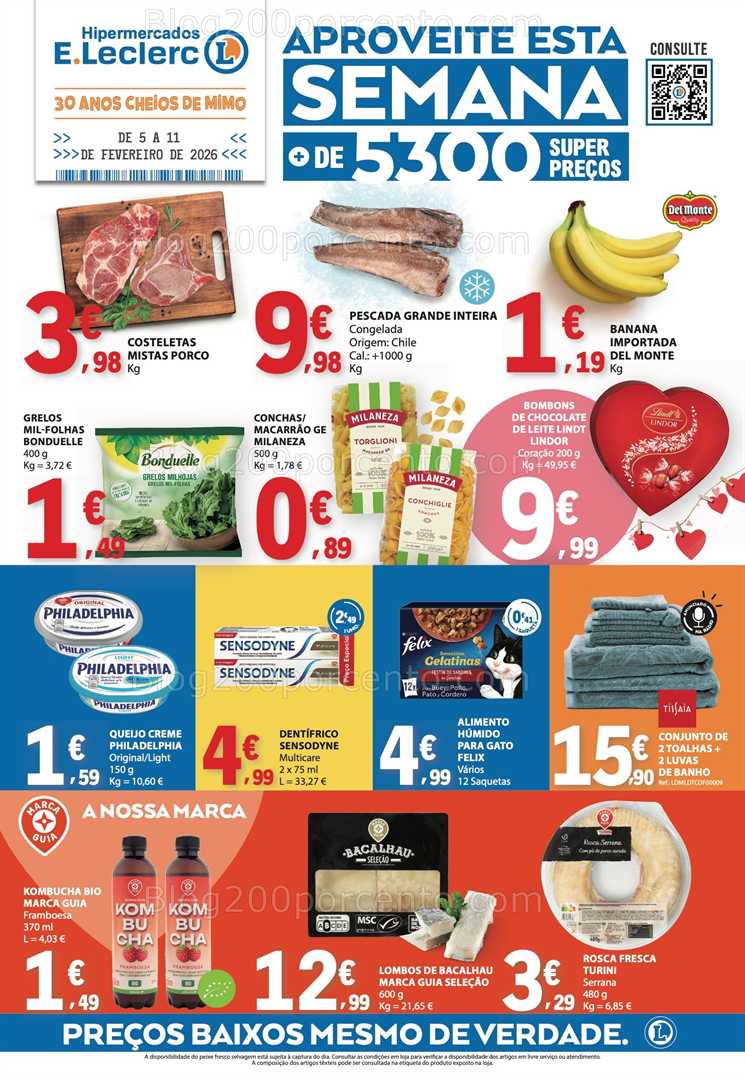 Antevisão Folheto E-LECLERC Promoções de 5 a 11 fevereiro