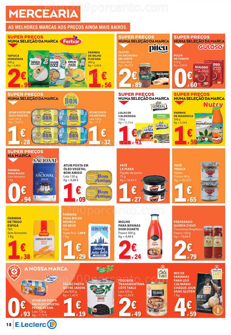 Antevisão Folheto E-LECLERC Promoções de 19 a 25 fevereiro