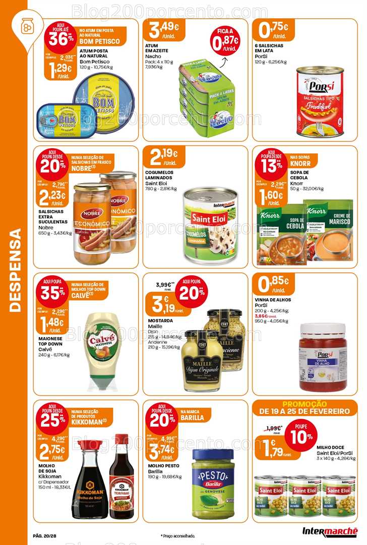 Antevisão Folheto INTERMARCHÉ Contact Promoções de 19 a 25 fevereiro