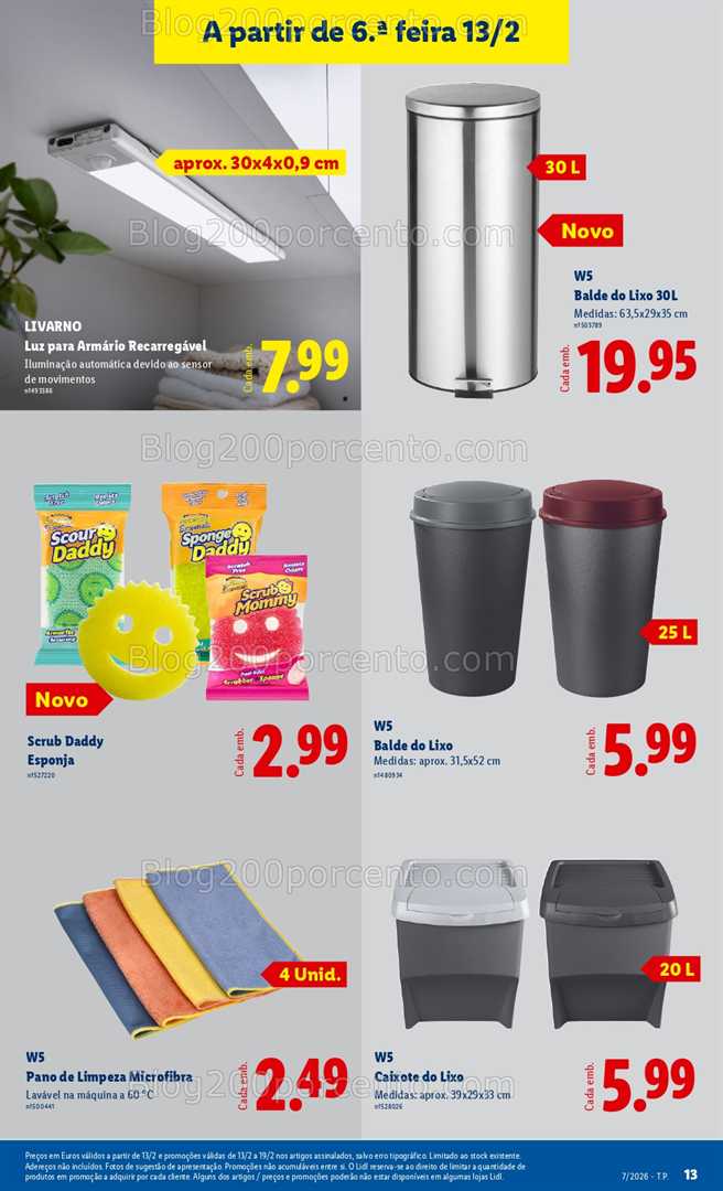 Antevisão Folheto LIDL Bazar Promoções 9 a 19 fevereiro - Edição Digital