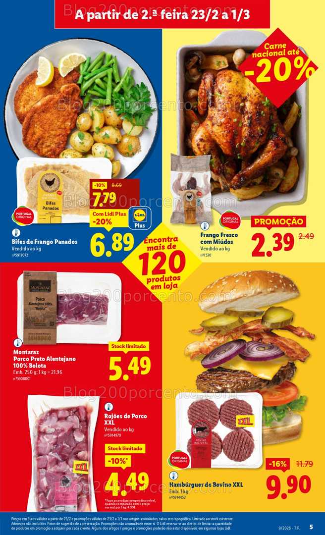 Antevisão Folheto LIDL Frescos Promoções de 23 fevereiro a 1 março