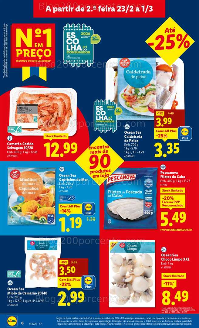 Antevisão Folheto LIDL Frescos Promoções de 23 fevereiro a 1 março