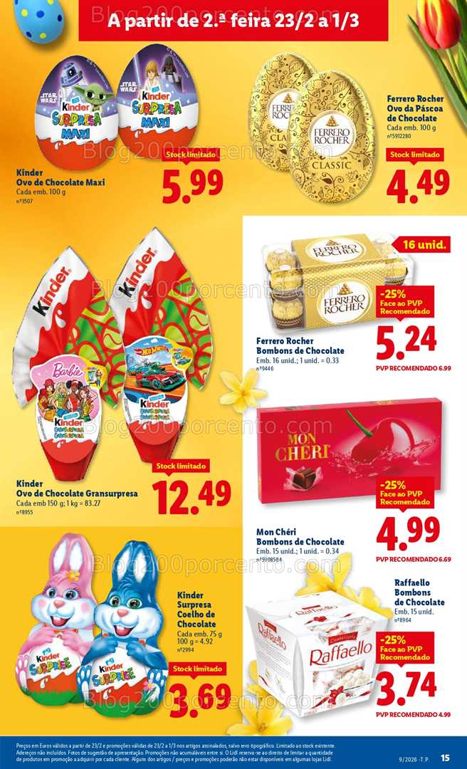 Antevisão Folheto LIDL Especial Páscoa Promoções de 23 fevereiro a 1 março