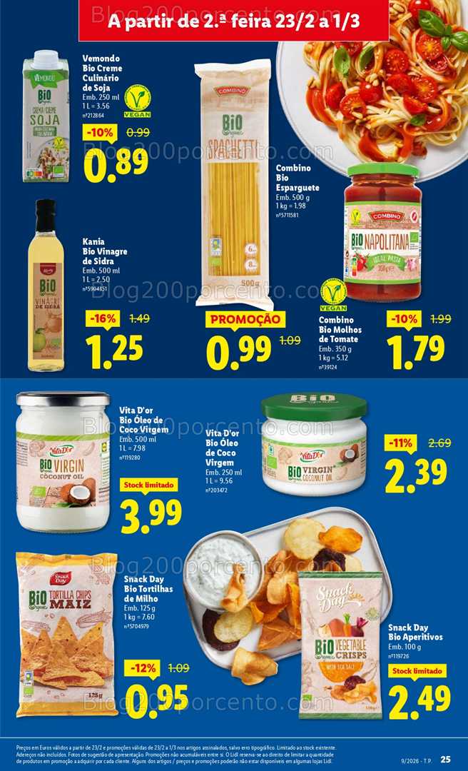 Antevisão Folheto LIDL Especial Bio Promoções de 23 fevereiro a 1 março