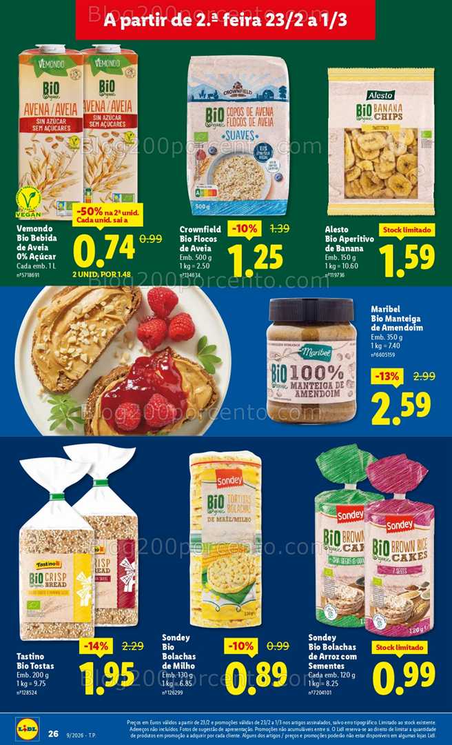 Antevisão Folheto LIDL Especial Bio Promoções de 23 fevereiro a 1 março