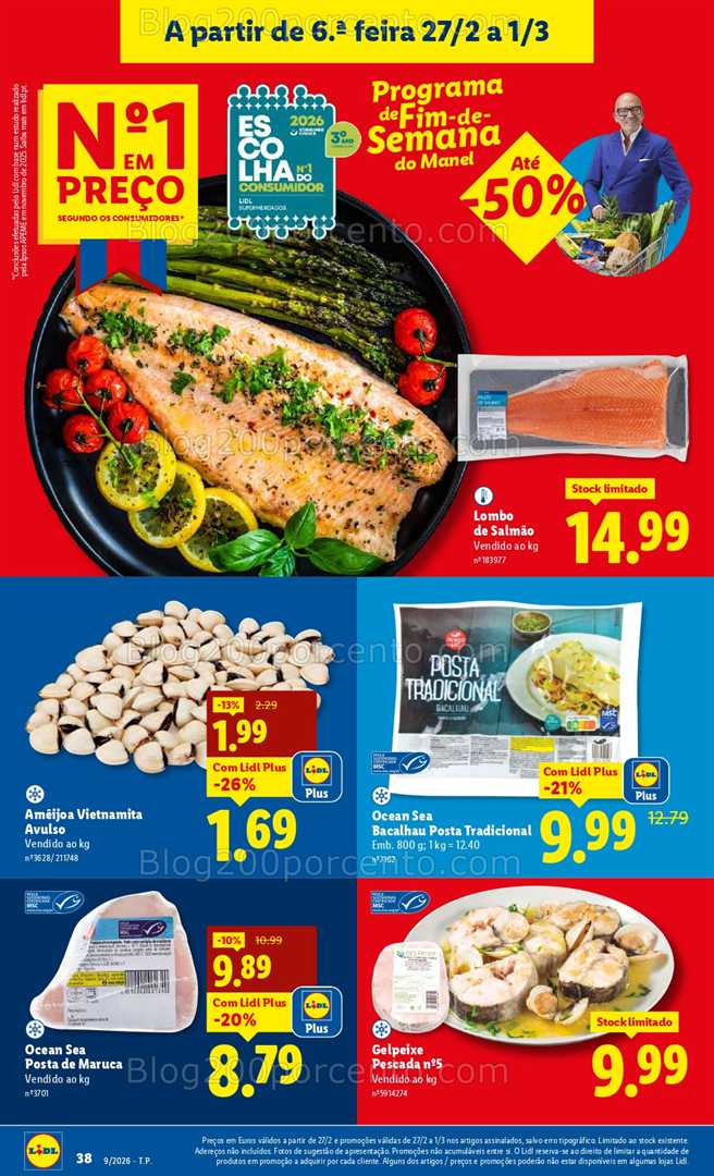 Antevisão Folheto LIDL Frescos Promoções de 23 fevereiro a 1 março