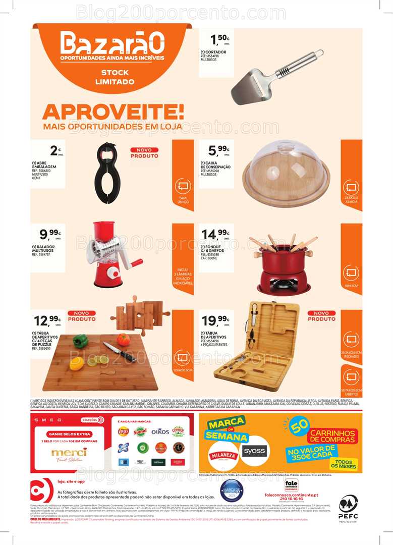 Antevisão Folheto CONTINENTE Bazarão Promoções de 3 a 9 fevereiro