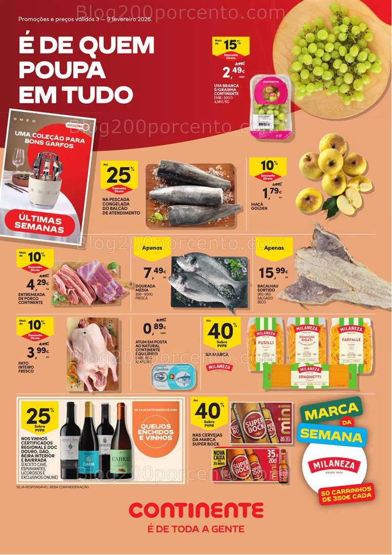 Antevisão Folheto CONTINENTE Promoções de 3 a 9 fevereiro - Edição Digital