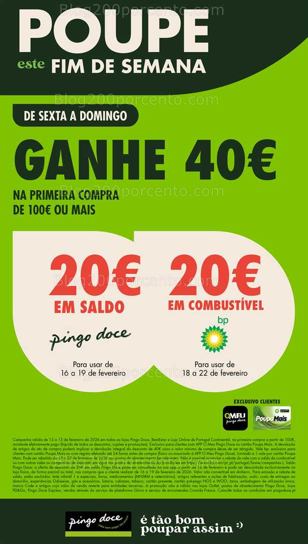 Antevisão Folheto PINGO DOCE Promoções Fim de Semana - 13 a 16 fevereiro