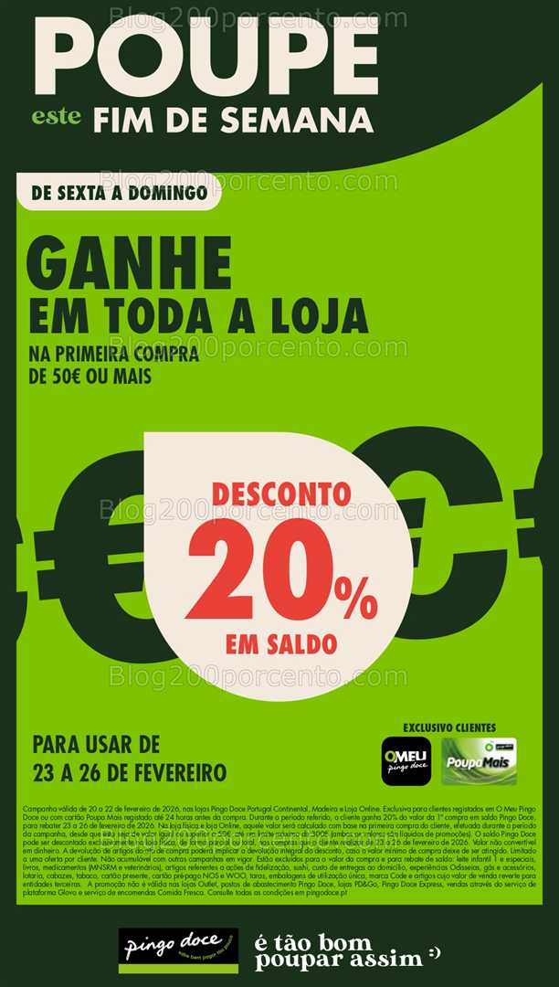 Antevisão Folheto PINGO DOCE Promoções Fim de Semana - 20 a 22 fevereiro