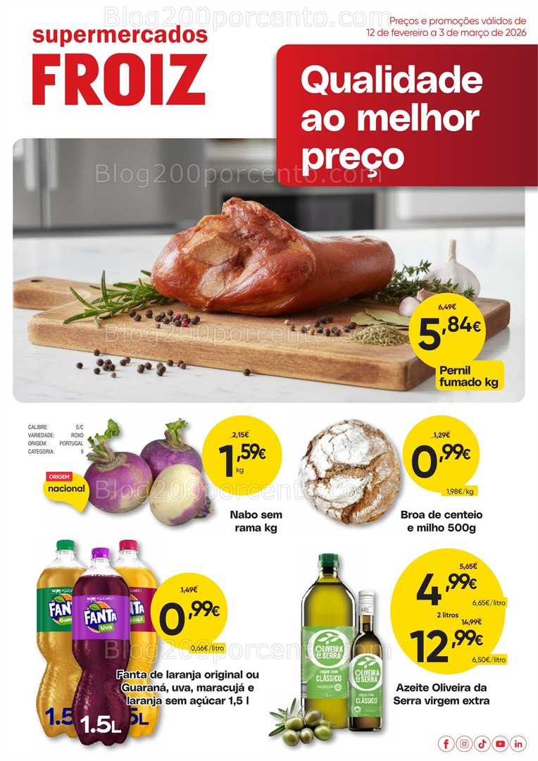 Antevisão Folheto FROIZ Promoções de 12 fevereiro a 3 março