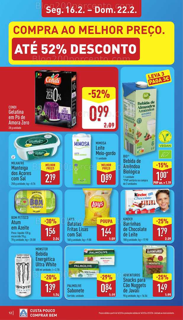 Antevisão Folheto ALDI Promoções 16 a 22 fevereiro