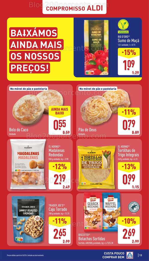 Antevisão Folheto ALDI Promoções 16 a 22 fevereiro