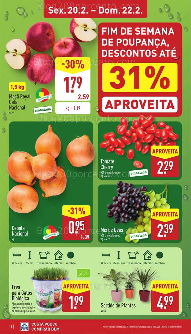 Antevisão Folheto ALDI Promoções 16 a 22 fevereiro