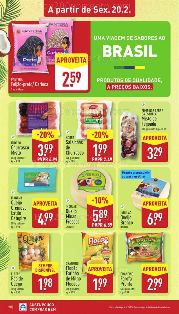 Antevisão Folheto ALDI Promoções 16 a 22 fevereiro