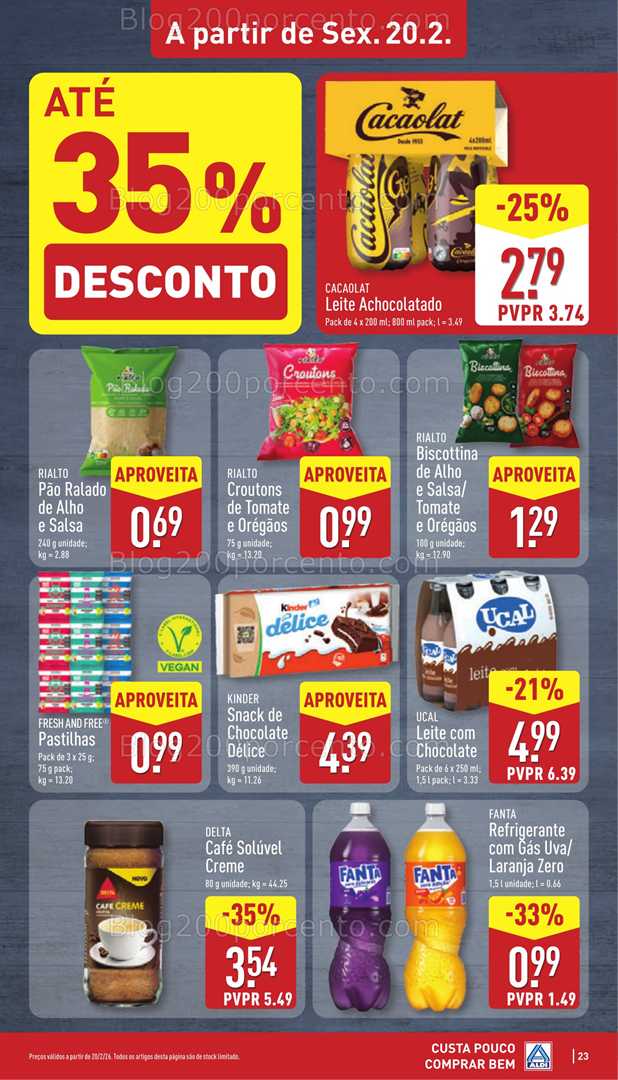 Antevisão Folheto ALDI Promoções 16 a 22 fevereiro
