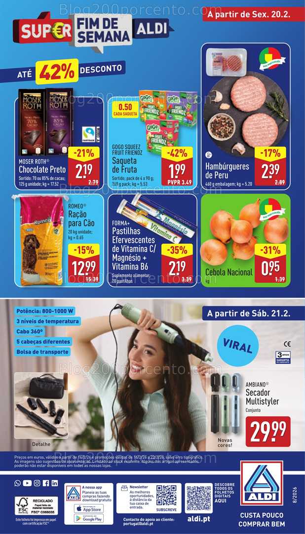 Antevisão Folheto ALDI Promoções 16 a 22 fevereiro