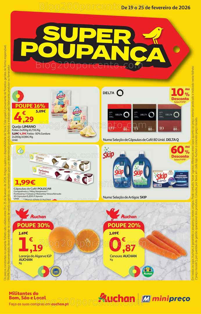 Antevisão Folheto MINIPREÇO - AUCHAN Promoções de 19 a 25 fevereiro
