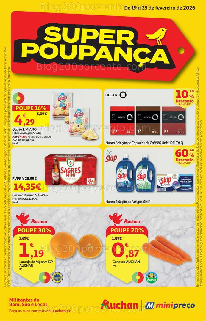 Antevisão Folheto MINIPREÇO - AUCHAN Promoções de 19 a 25 fevereiro