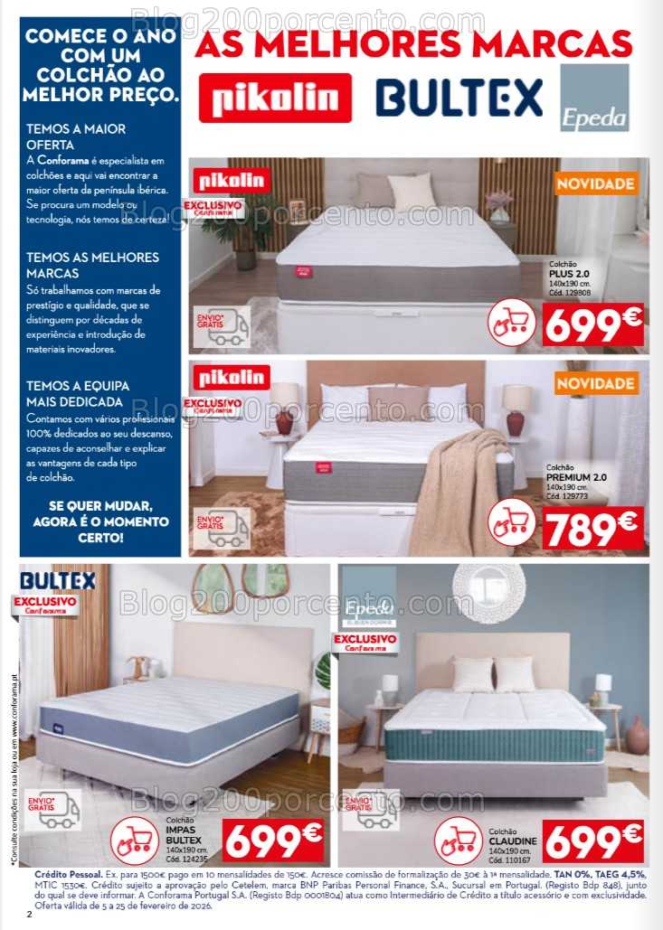 Antevisão Folheto CONFORAMA Promoções de 5 a 25 fevereiro