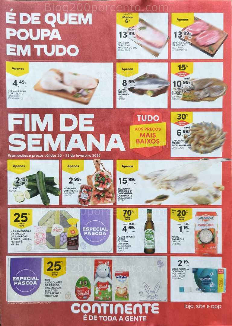 Antevisão Folheto CONTINENTE Promoções Fim de Semana - 20 a  23 fevereiro