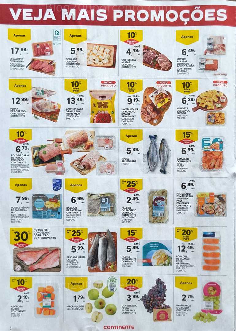 Antevisão Folheto CONTINENTE Promoções Fim de Semana - 20 a  23 fevereiro