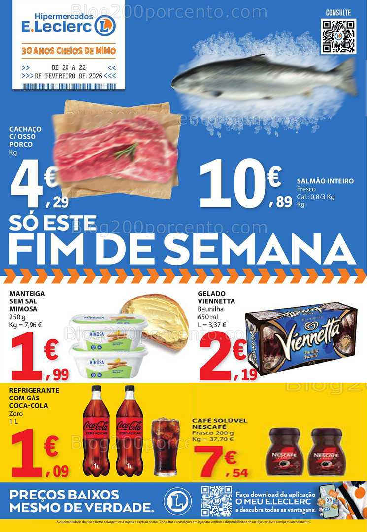 Antevisão Folheto E-LECLERC Promoções Fim de Semana - 20 a 22 fevereiro