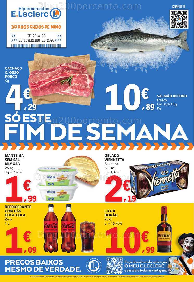 Antevisão Folheto E-LECLERC Promoções Fim de Semana - 20 a 22 fevereiro