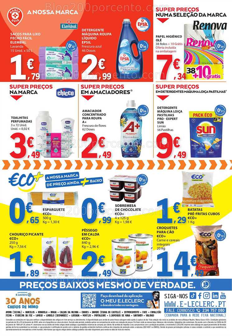 Antevisão Folheto E-LECLERC Promoções Fim de Semana - 20 a 22 fevereiro