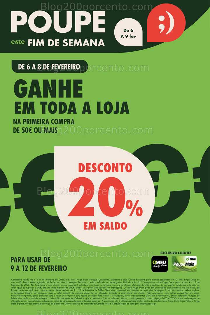 Antevisão Folheto PINGO DOCE Promoções Fim de Semana - 6 a 9 fevereiro