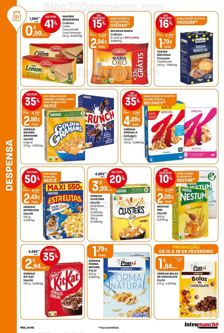 Antevisão Folheto INTERMARCHÉ Super Promoções de 12 a 18 fevereiro