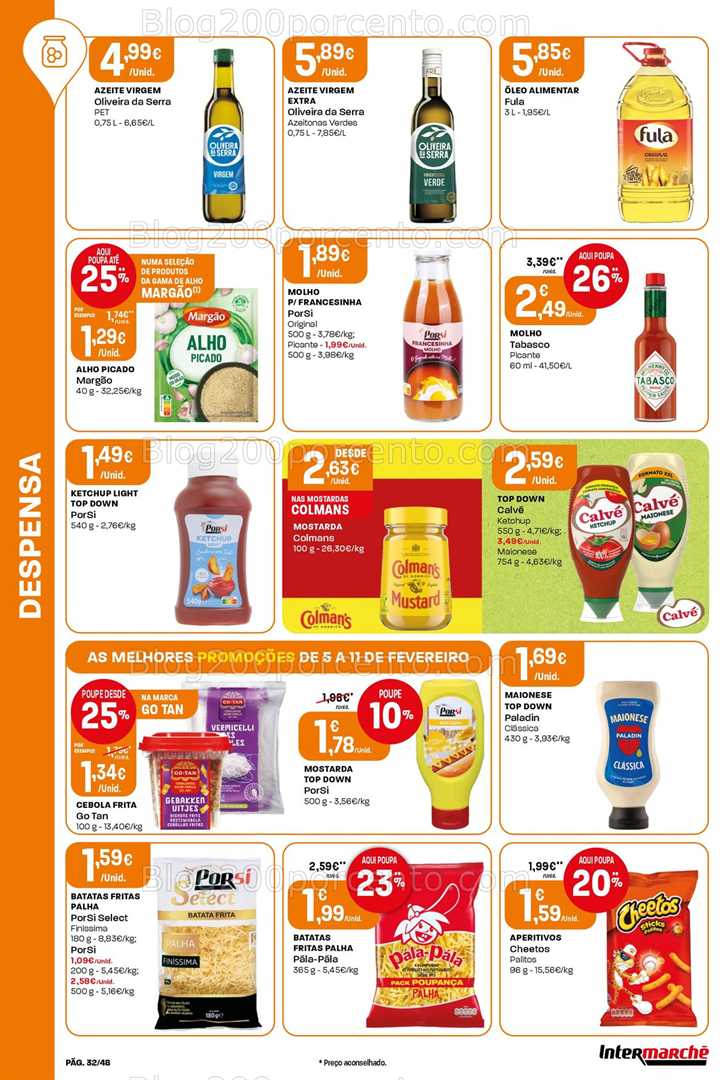 Antevisão Folheto INTERMARCHÉ Super Promoções de 5 a 11 fevereiro