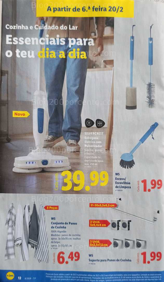 Antevisão Folheto LIDL Bazar Promoções de 16 a 26 fevereiro