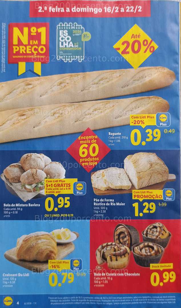 Antevisão Folheto LIDL Alimentar Promoções de 16 a 22 fevereiro