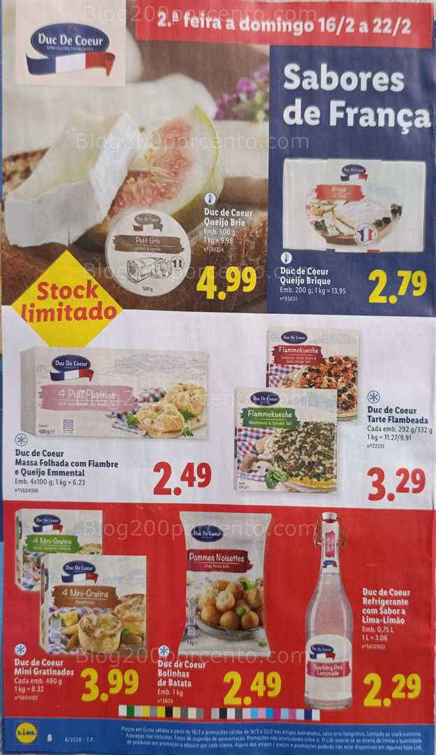 Antevisão Folheto LIDL Alimentar Promoções de 16 a 22 fevereiro
