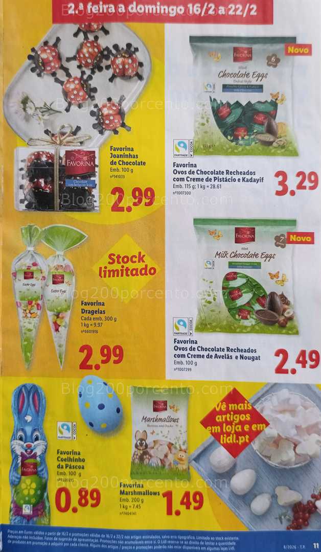 Antevisão Folheto LIDL Alimentar Promoções de 16 a 22 fevereiro