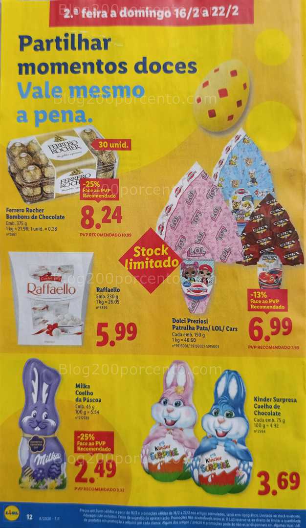 Antevisão Folheto LIDL Alimentar Promoções de 16 a 22 fevereiro