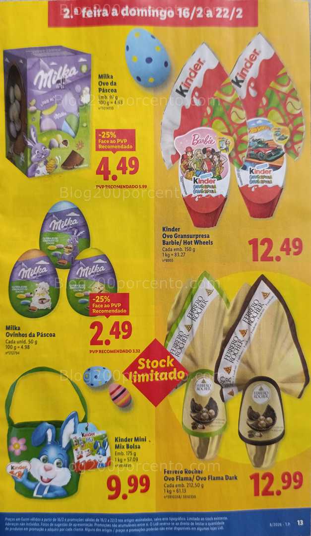 Antevisão Folheto LIDL Alimentar Promoções de 16 a 22 fevereiro