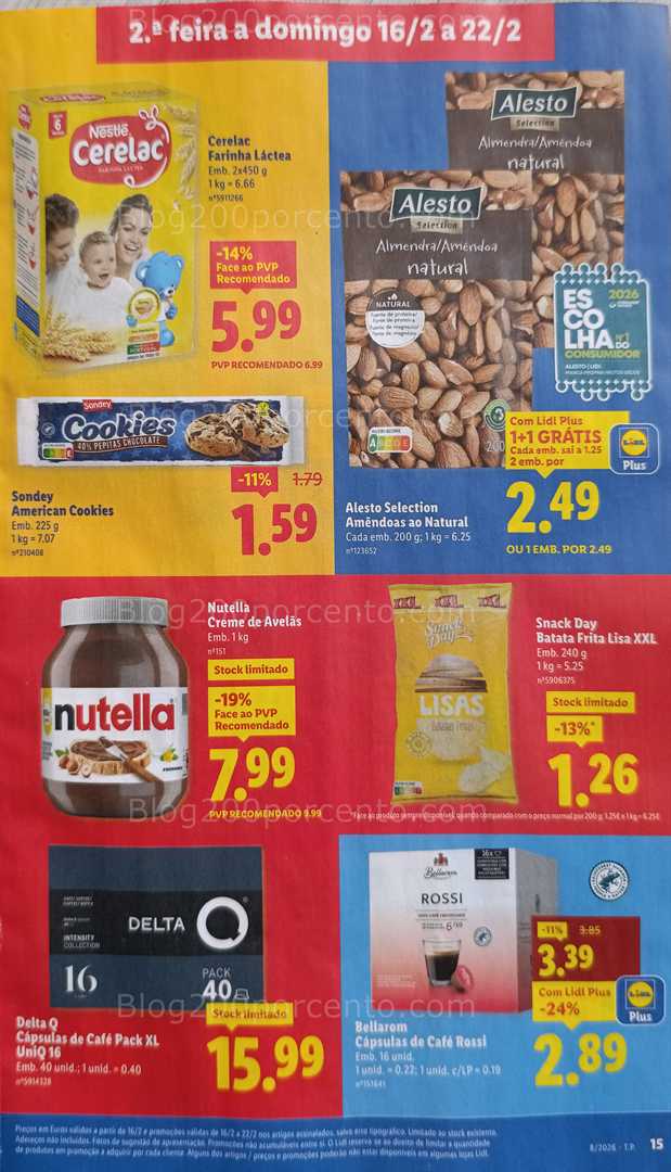 Antevisão Folheto LIDL Alimentar Promoções de 16 a 22 fevereiro