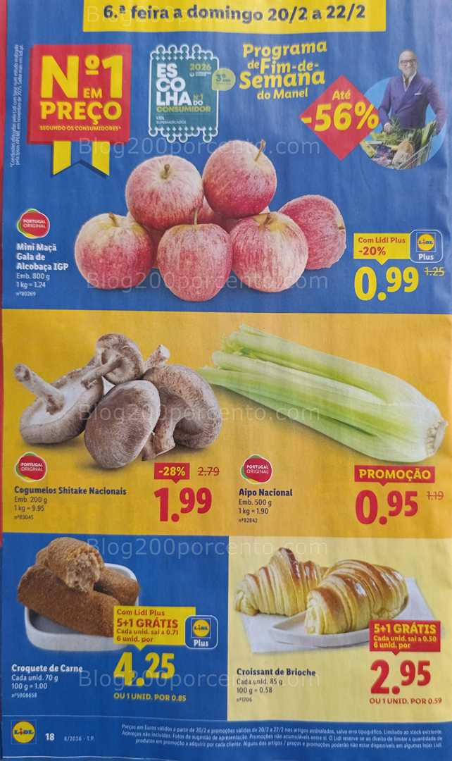 Antevisão Folheto LIDL Alimentar Promoções de 16 a 22 fevereiro