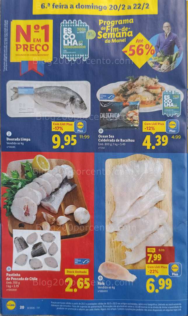 Antevisão Folheto LIDL Alimentar Promoções de 16 a 22 fevereiro