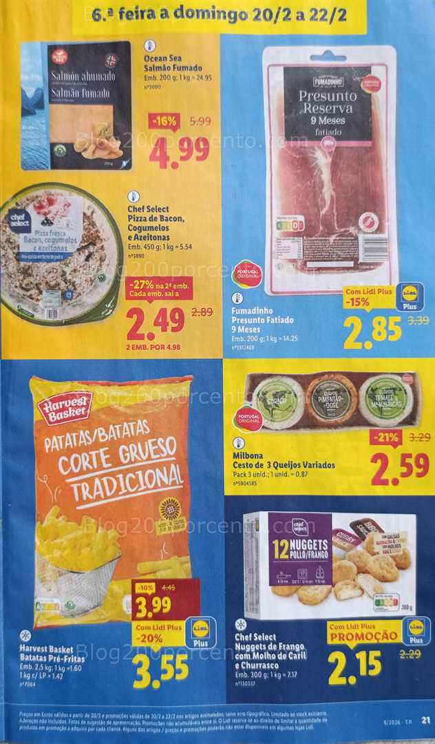 Antevisão Folheto LIDL Alimentar Promoções de 16 a 22 fevereiro