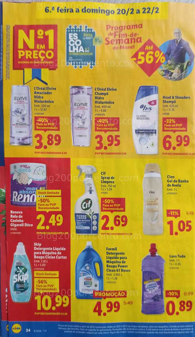 Antevisão Folheto LIDL Alimentar Promoções de 16 a 22 fevereiro