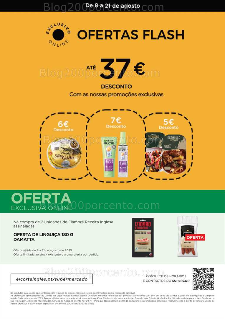 Antevisão Folheto EL CORTE INGLÉS Promoções de 8 a 21 agosto all