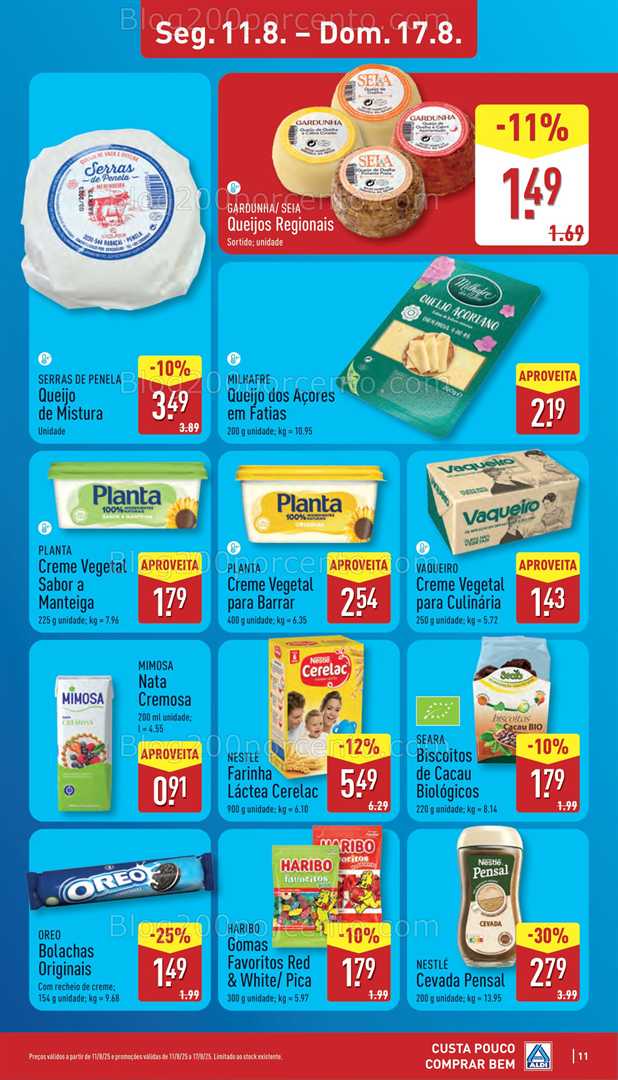 Antevisão Folheto ALDI Promoções de 11 a 17 agosto all