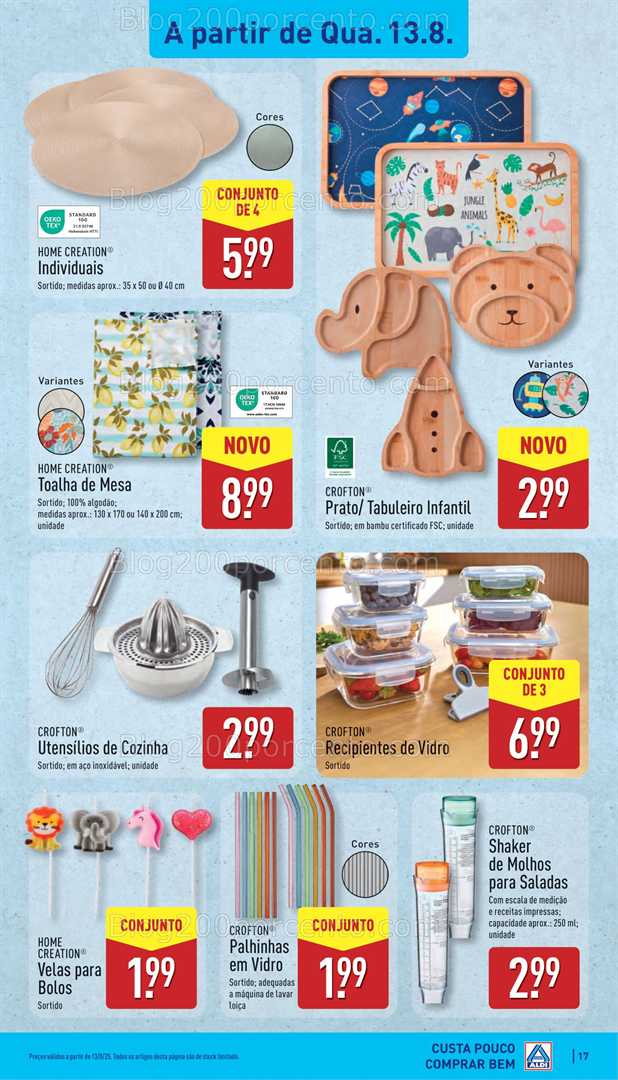 Antevisão Folheto ALDI Bazar Promoções de 11 a 17 agosto bazar