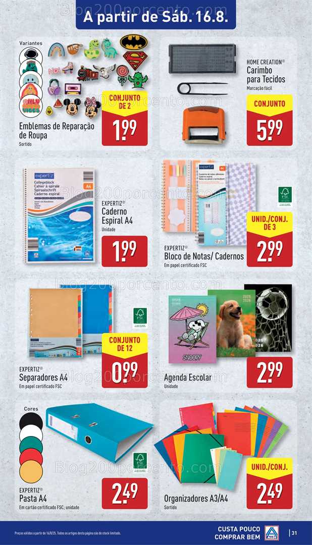 Antevisão Folheto ALDI Bazar Promoções de 11 a 17 agosto bazar