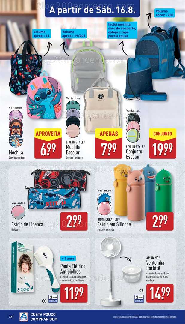 Antevisão Folheto ALDI Bazar Promoções de 11 a 17 agosto bazar